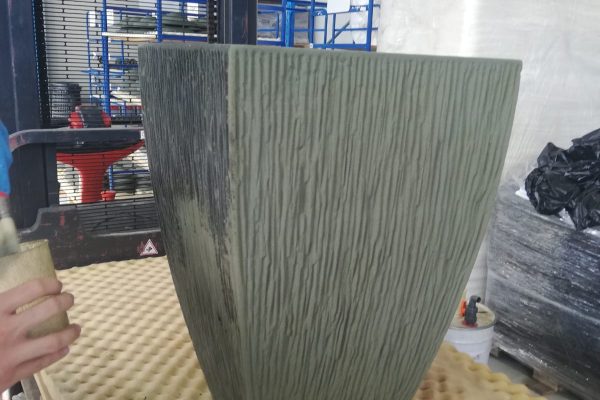 Stampa in sabbia di un vaso